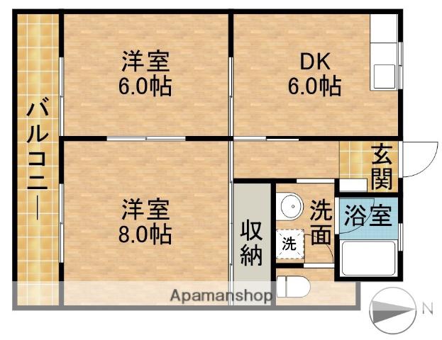 リバーK&T2(2DK/2階)の間取り写真