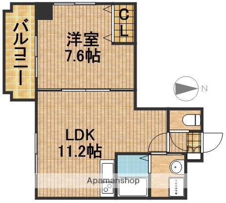 ザ・レジデンス元魚(1LDK/8階)の間取り写真