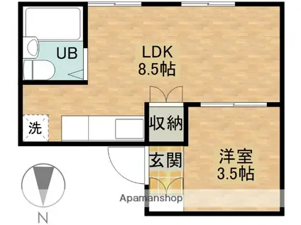 A-LIFE葵東(1DK/3階)の間取り写真