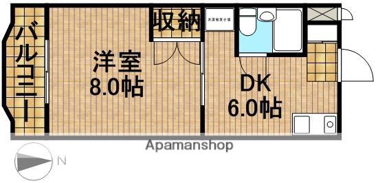 ゼフィロス(1DK/1階)の間取り写真