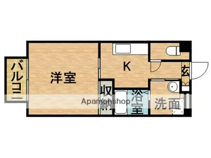 ジュネス(1K/1階)の間取り写真