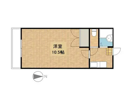 コンフォートハイツ清崎(1K/2階)の間取り写真