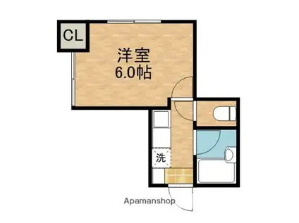 アーバン中央(1K/2階)の間取り写真