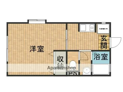 セレネハイツ(1K/2階)の間取り写真