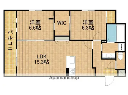 DP PARK HILLS(2LDK/4階)の間取り写真