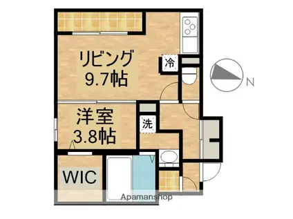 D-ROOM二之宮(1LDK/2階)の間取り写真