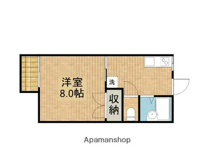 ベルテック21(1K/1階)の間取り写真