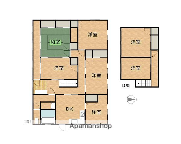 東海道本線 豊田町駅 バス乗車時間:12分 金洗東バス停で下車 徒歩11分 2階建 築55年(6LDK)の間取り写真