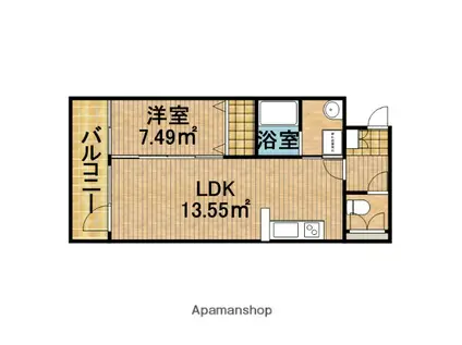 ASSOCIA(1LDK/1階)の間取り写真
