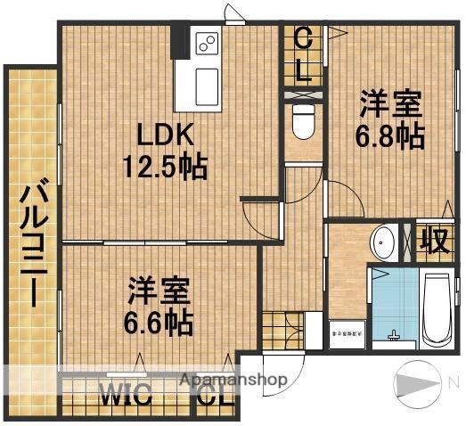 ALIVIO(2LDK/1階)の間取り写真