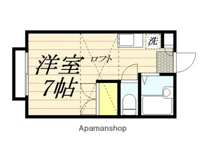 LIVE(ワンルーム/2階)の間取り写真