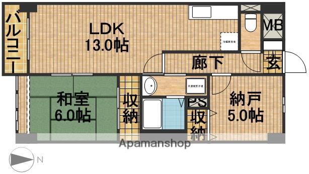 パークビュー四ツ池(2LDK/6階)の間取り写真