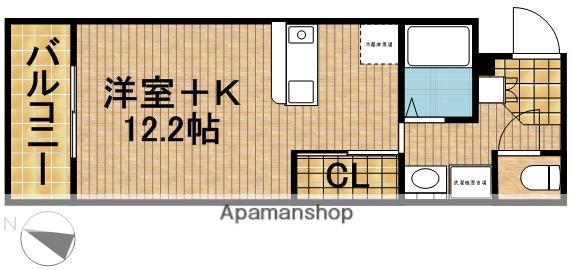 サンライフ鴨江(1K/2階)の間取り写真