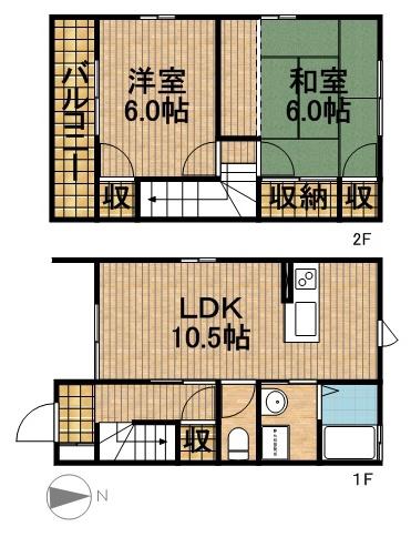 メゾンセギュレ(2LDK)の間取り写真