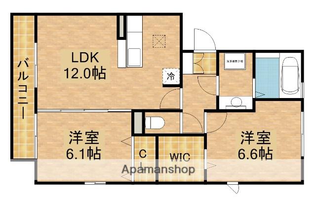 RICHESSE C(2LDK/2階)の間取り写真