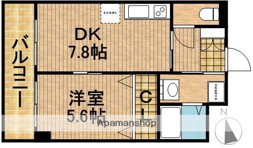 サザンストリート(1DK/7階)の間取り写真