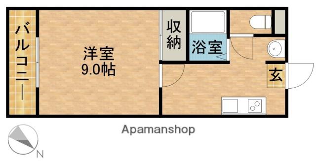 POTETO 2(1K/2階)の間取り写真