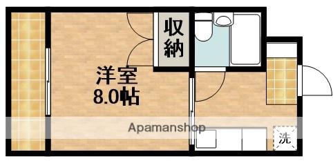ウエストタウンハイツ(1K/3階)の間取り写真