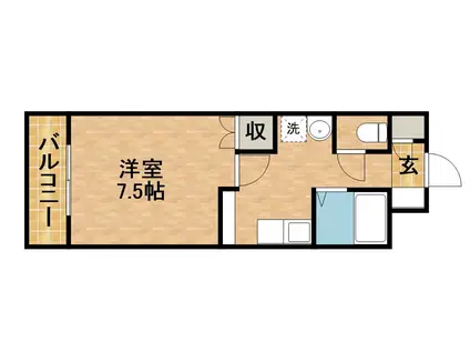 パルコート佐藤(1K/6階)の間取り写真