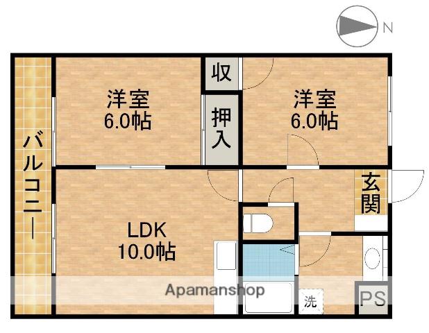 コートビレッジ渡瀬(2LDK/1階)の間取り写真