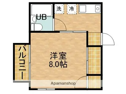 セジュール城北(1K/1階)の間取り写真