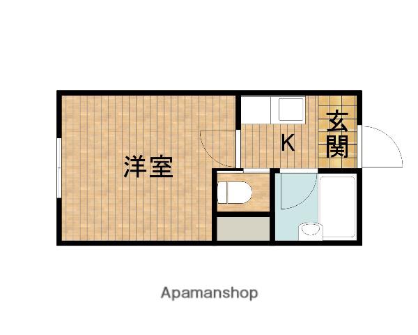レクリオヒロ本所A(1K/1階)の間取り写真