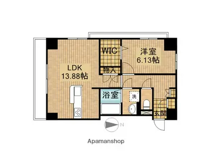 マッターホルン高尾(1LDK/5階)の間取り写真