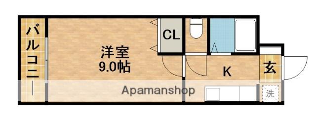 ラルフローレⅡ(1K/1階)の間取り写真