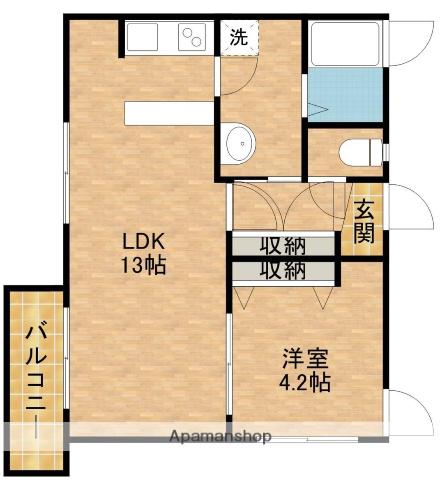 ARCO11(1LDK/4階)の間取り写真