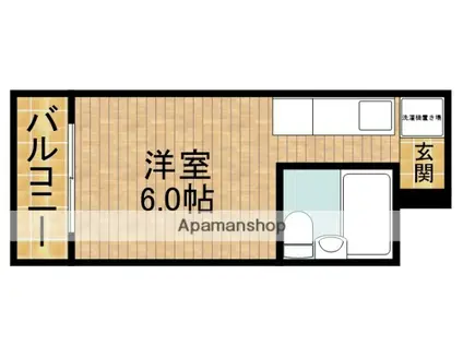 城北シティハイツ(ワンルーム/2階)の間取り写真