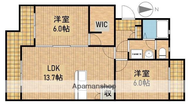 マンションクリエイト(2LDK/2階)の間取り写真