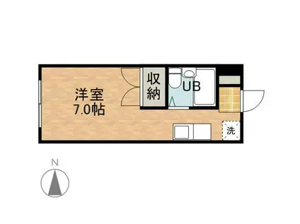 ANNIVERSARY竜洋(ワンルーム/3階)の間取り写真