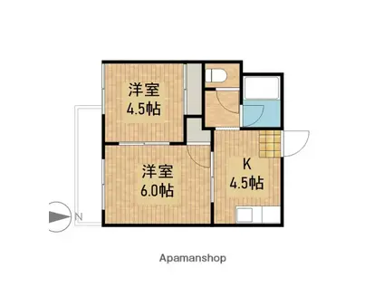 フォーブル掛川(2K/1階)の間取り写真