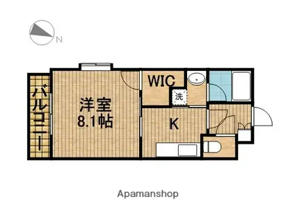 VIA LATTEA(1K/1階)の間取り写真