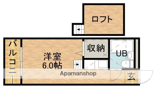 CASA元浜(ワンルーム/4階)の間取り写真
