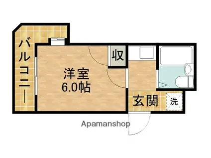 カレッジタウンウィング(1K/4階)の間取り写真