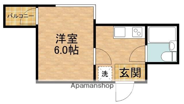 マンション元目(1K/3階)の間取り写真