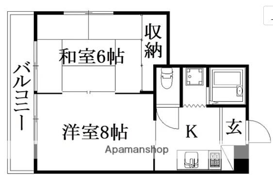 TEAFARMⅡ(2K/3階)の間取り写真