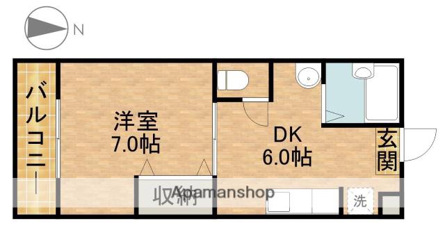 ラフォーレ円山Ⅲ(1DK/1階)の間取り写真
