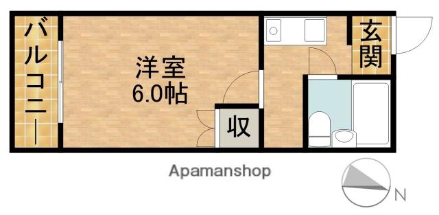 メゾンドヒロ(1K/3階)の間取り写真