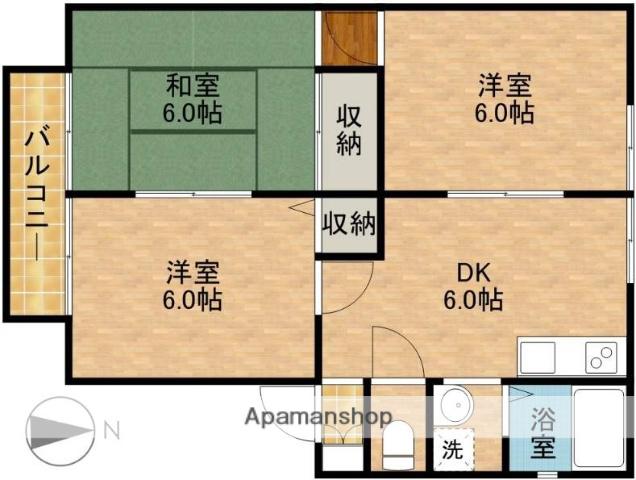 メゾンエスポア(3DK/2階)の間取り写真