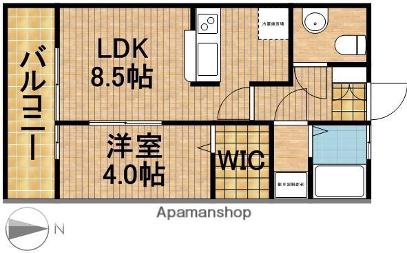 ハイム和C(1LDK/1階)の間取り写真