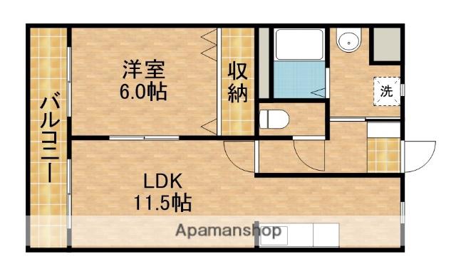 アスティオンⅡ(1LDK/3階)の間取り写真