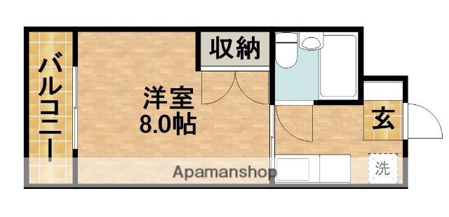 コーポさわやか(1K/1階)の間取り写真