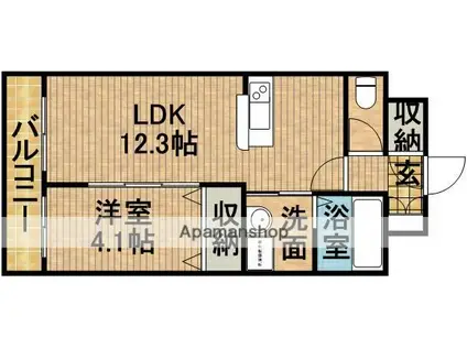 MS DREAM Ⅹ(1LDK/6階)の間取り写真