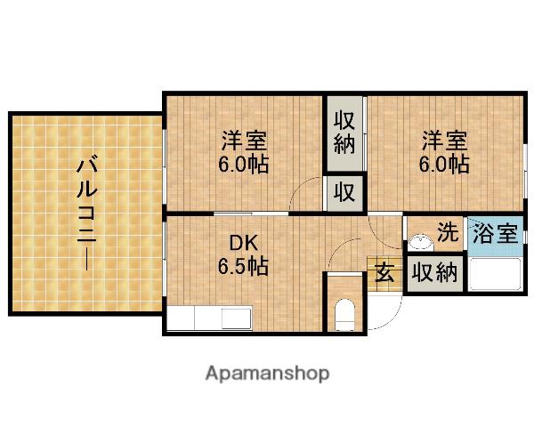 スクエア相良(2DK/2階)の間取り写真
