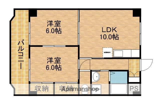 グレース広野Ⅰ(2LDK/3階)の間取り写真