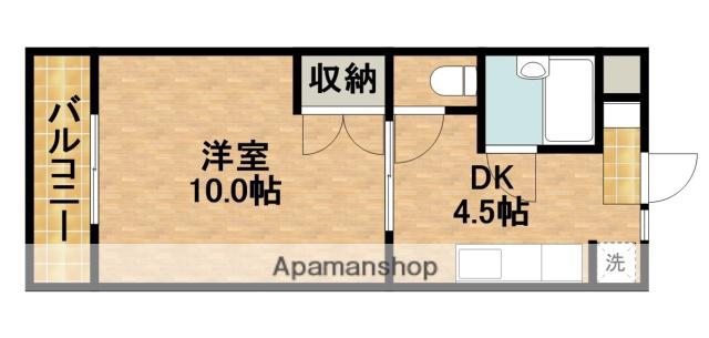バートハイム伊藤Ⅰ(1DK/1階)の間取り写真