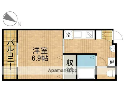 フォレスト住吉B(1K/2階)の間取り写真