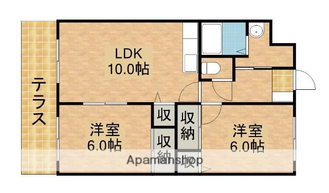グランドールⅤ(2LDK/1階)の間取り写真